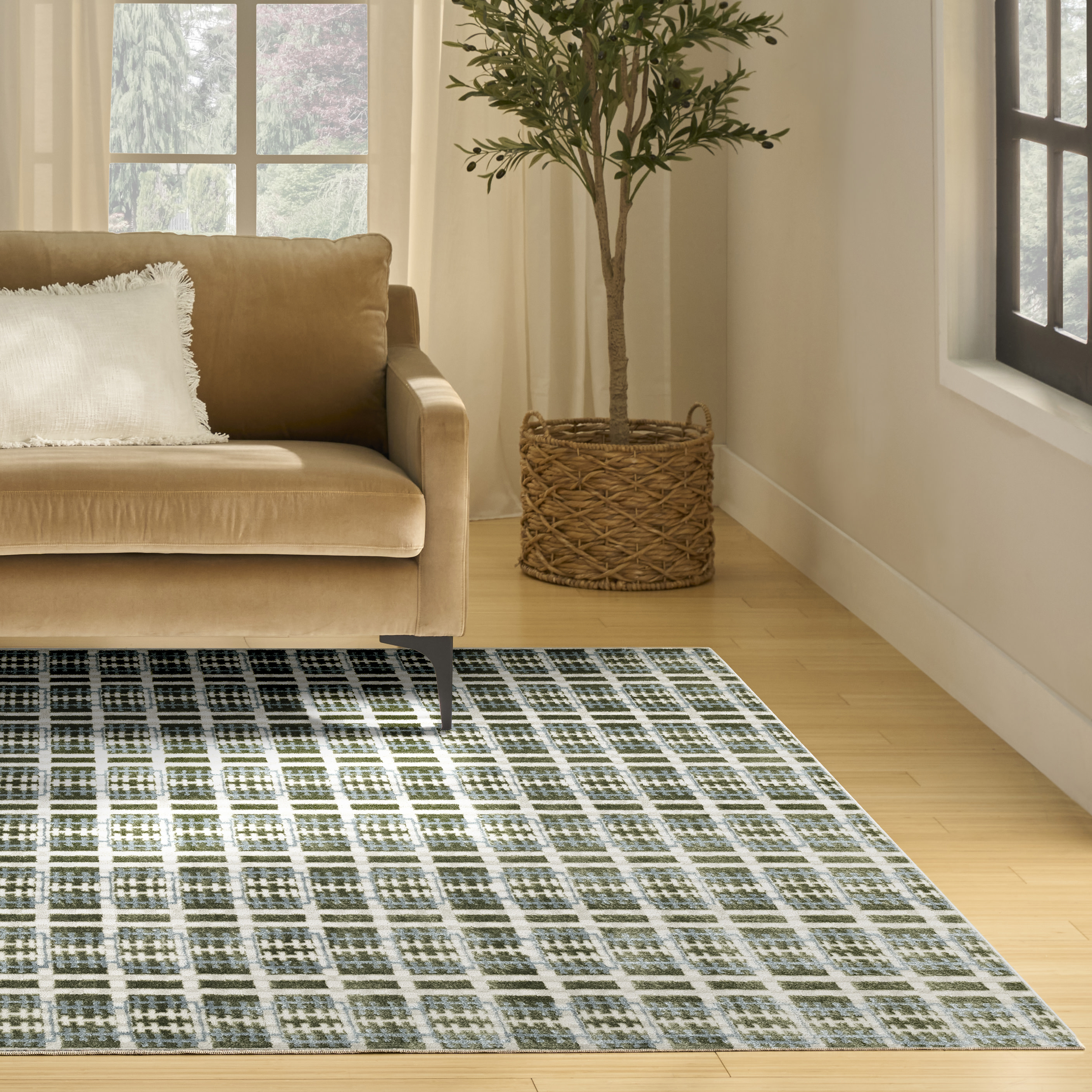 Nourison Nordic 8' x 10' Blue Green Modern Indoor Rug