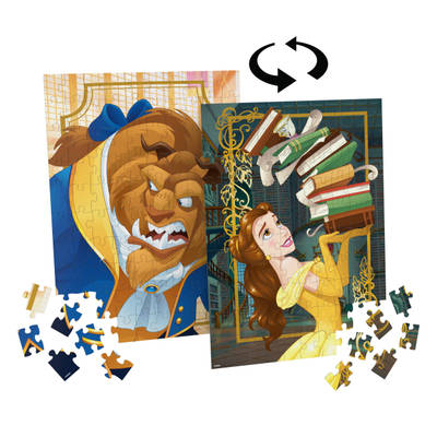 Disney Princess, Beauty & The Beast Belle 100-Piece Double-Sided Jigsaw Puzzle Disney Princess Toys Disney Puzzle Girls Toys, for Kids Ages 6 and up