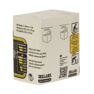 SEL5010001, Sellars, TOOLBOX  Z400, 1/4 Fold, 1 ply, 11.88"x13.00", Double Recreped (DRC), General Purpose Wipers, White