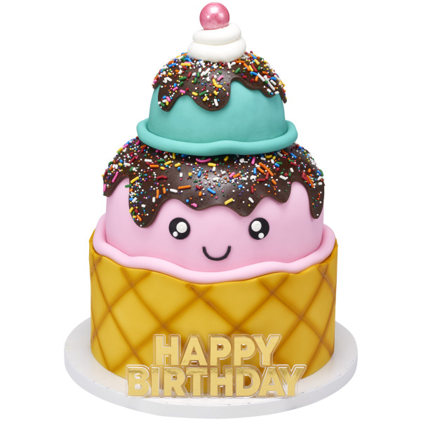 Gold Happy Birthday Layon