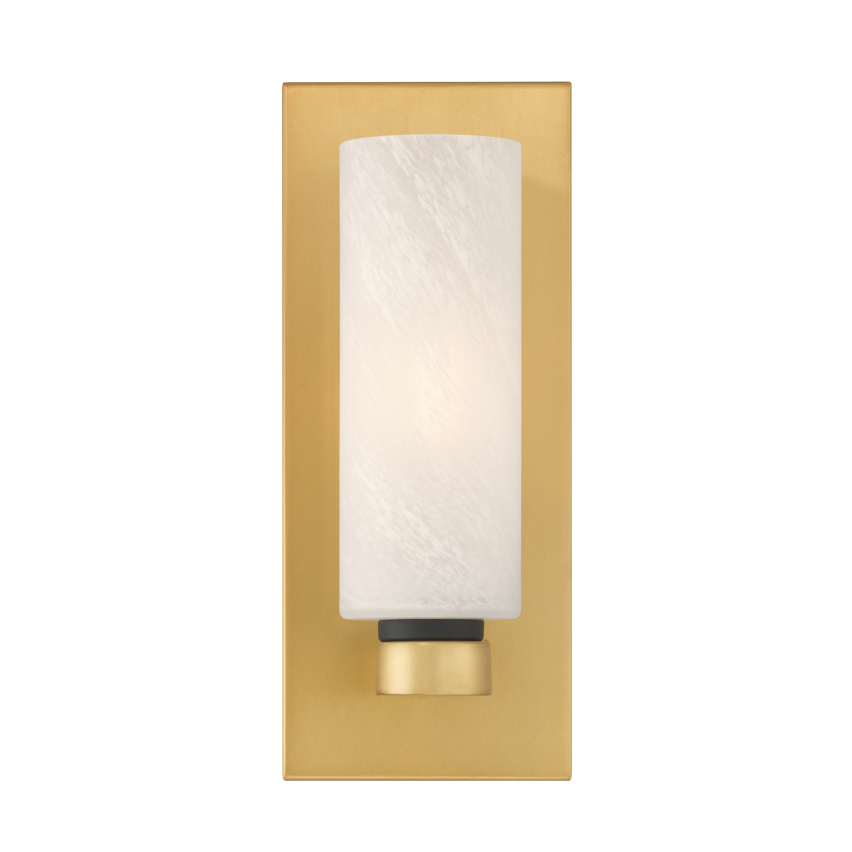 1-Light Wall Sconce - Legacy Brass and Dark Matte Black with Etched Alabaster Glass - alternate view