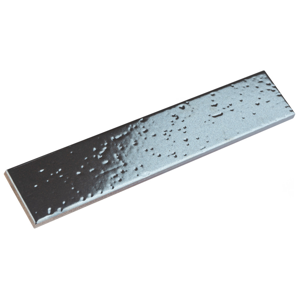 Muretto Argento Glossy 2 in. x 10 in. Porcelain Wall Tile