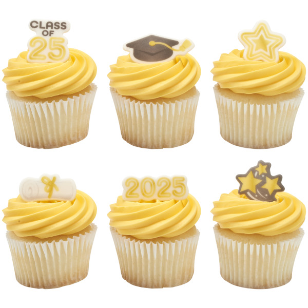 2025 Graduation Assortment Disks SugarStyle® Edible Decorations