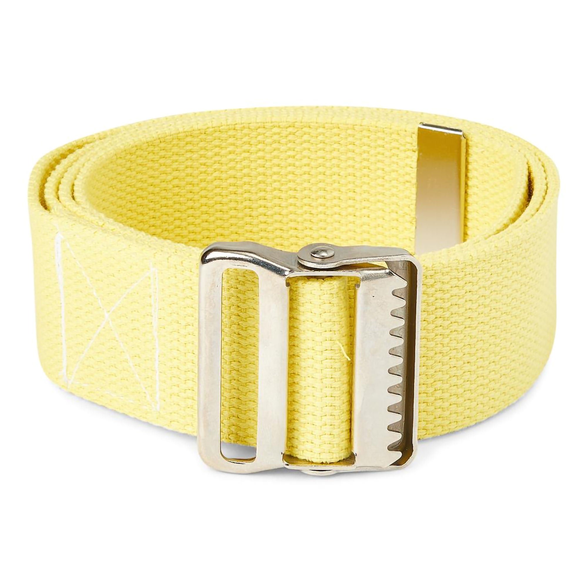 Medline BELT, GAIT W/BUCKLE WASHABLE COTTON YLW 2"X60"