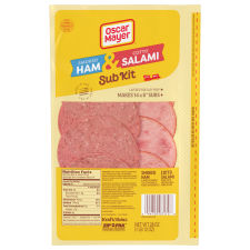 Oscar Mayer Sub Kit Smoked Ham & Water Product & Cotto Salami, 28 oz Pack