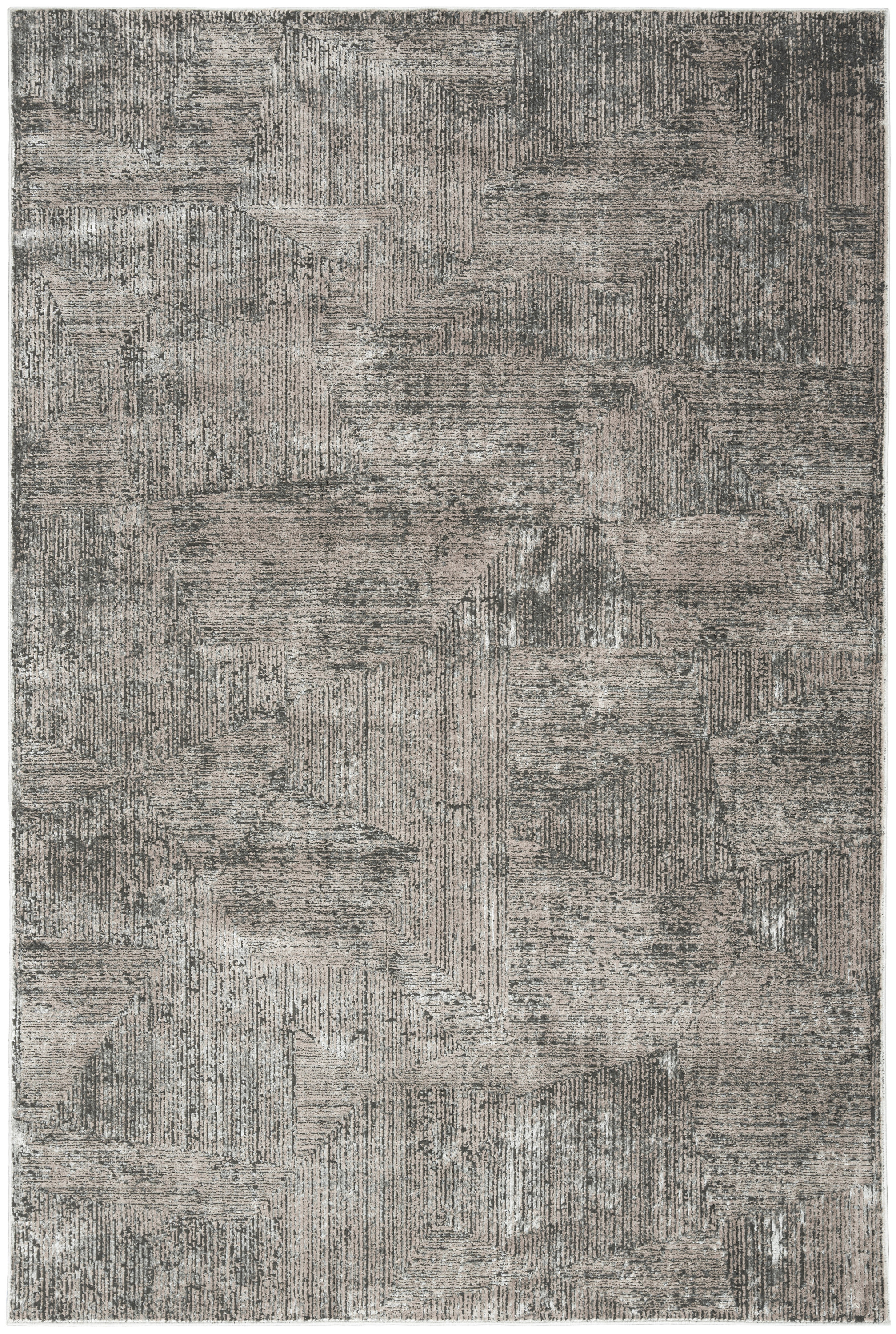 Calvin Klein CK024 Irradiant 3'11" x 5'11" Black Ivory Modern Indoor Rug