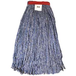 Hillyard, 24oz, Cut-End, 1.25" Headband, Blend, Blue, Wet Mop