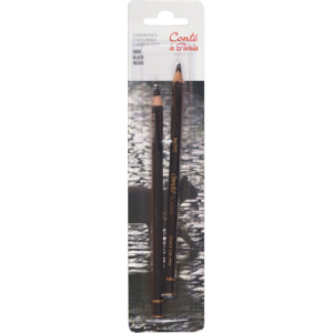 Pastel Pencils, Black, Set of 2