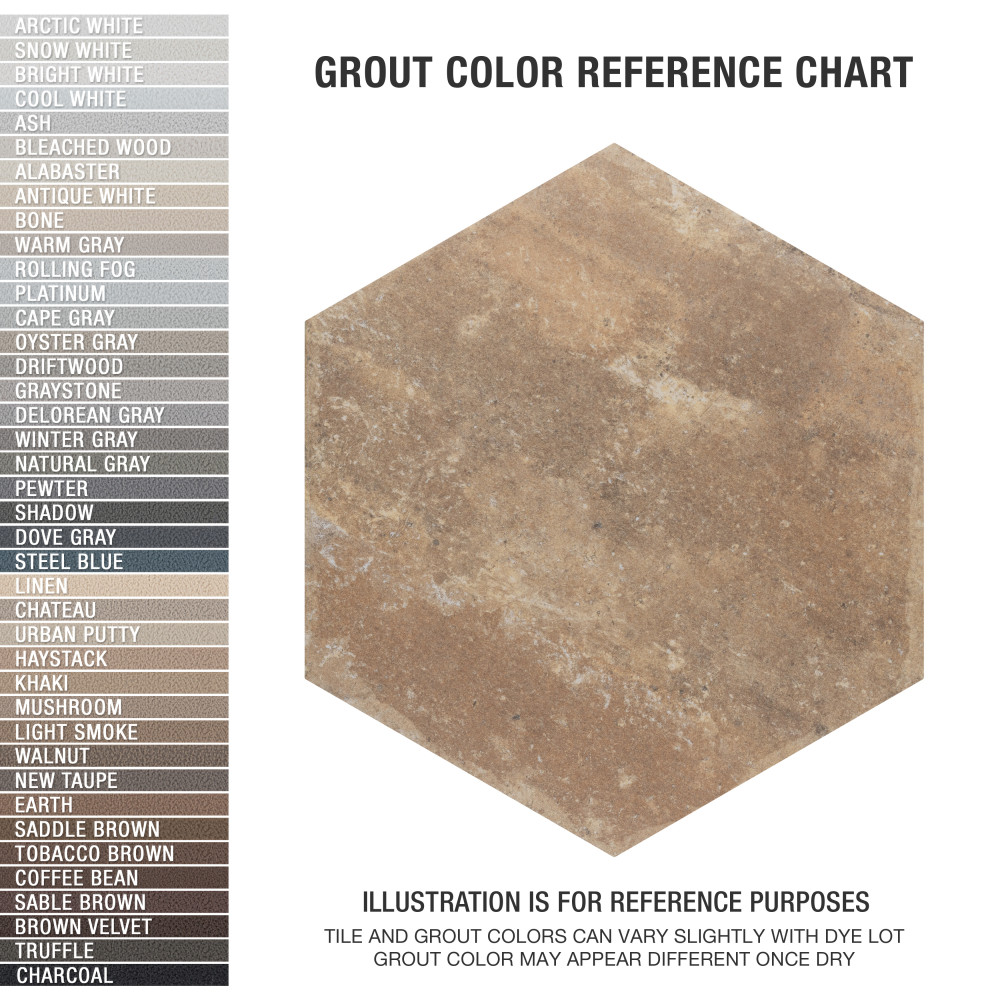 Brickyard Hex Beige 8-1/2 in. x 9-7/8 in. Porcelain Floor and Wall Tile