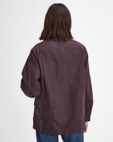 Oversized Bedale Waxed Jacket Bordeaux