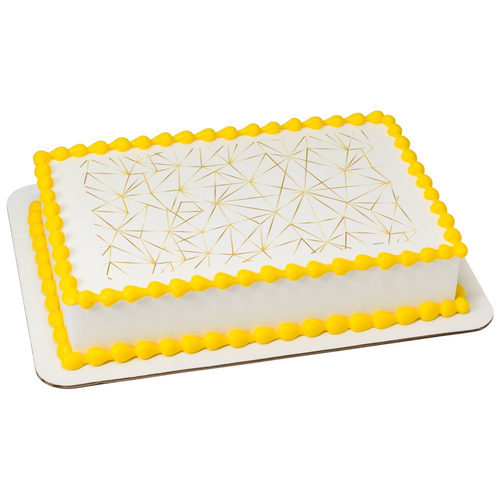 Image Cake Gold Cracked Glass