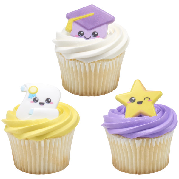 Graduation Characters Cupcake Rings