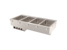 Four-well 240-volt 2500-watt modular marine-grade stainless steel drop-in hot well with manifold drain, infinite controls and Auto-Fill system