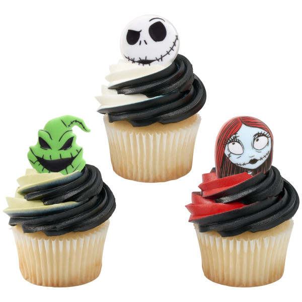 Disney Tim Burton's The Nightmare Before Christmas Jack Skellington, Sally, and Oogie Boogie
 Cupcake Rings