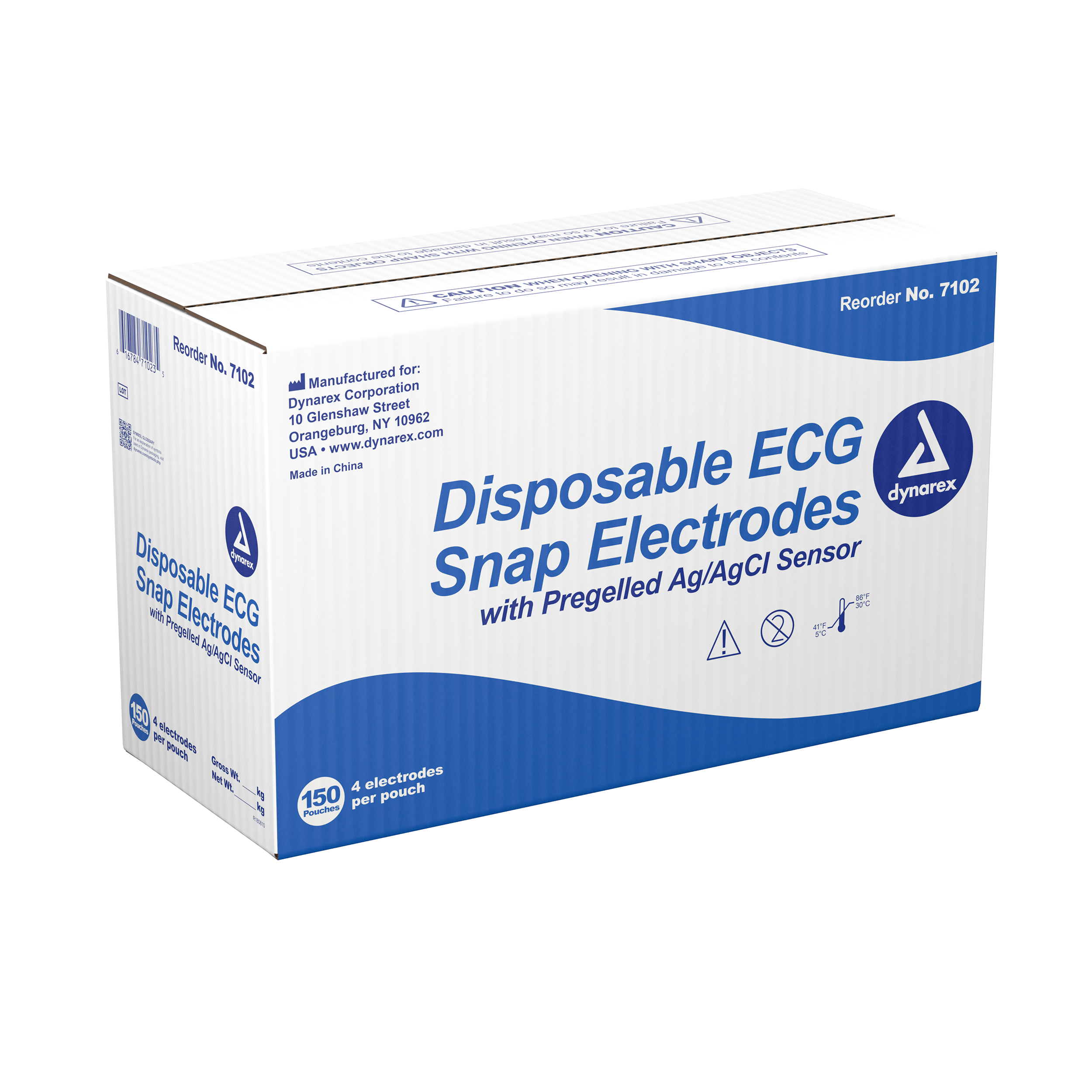 Ecg Snap Electrode - 50mm X 55mm - Adult - 4 per box / 150 boxes per case