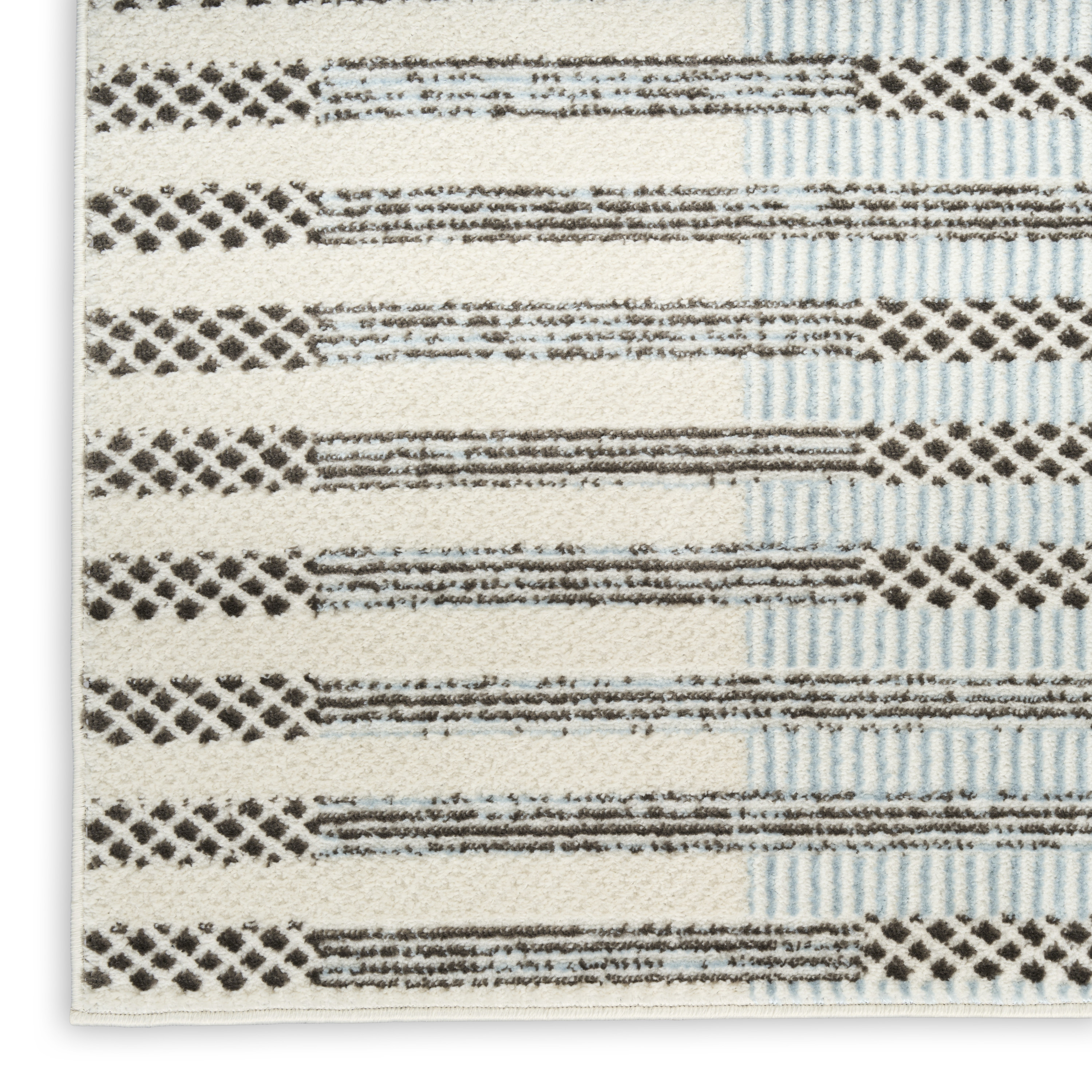 Nourison Nordic 8' x 10' Ivory Blue Modern Indoor Rug