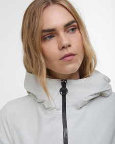 Kyra Longline Waterproof Jacket Silver Birch