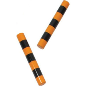 Clave Shakers, Yellow/Black Stripe, Set of 2