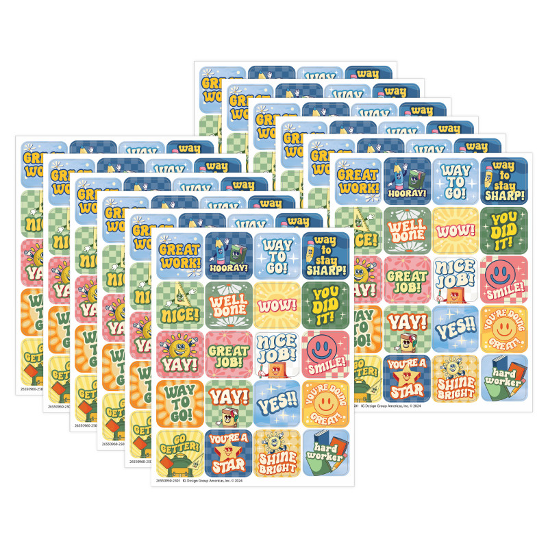 S'Cool Era Theme Stickers, 120 Per Pack, 12 Packs