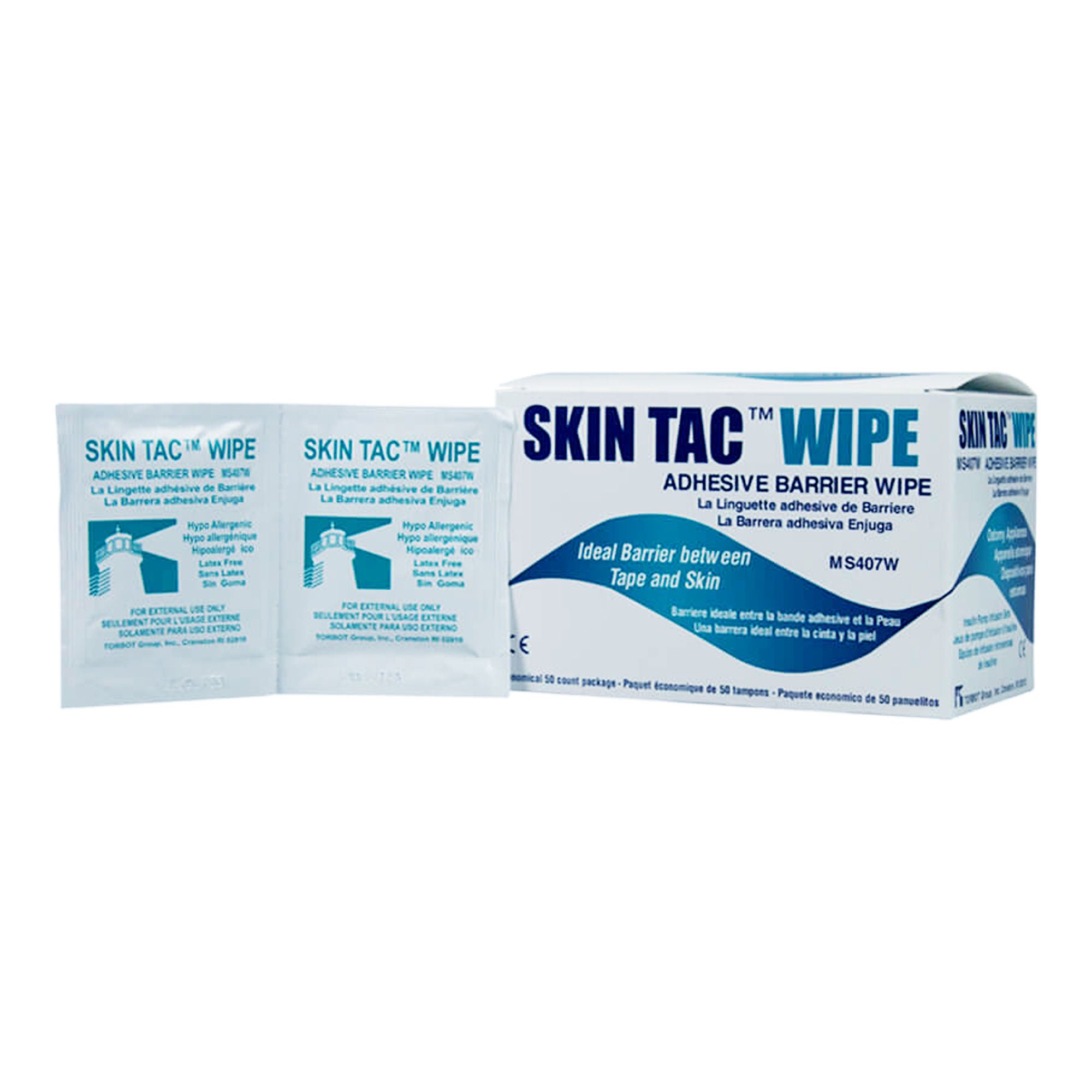 Skin Tac™ Skin Barrier Wipe, 2 x 2 Inch