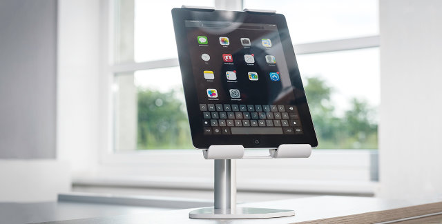 Novus Tablet Holders Novus offers adjustable tablet holders for viewing comfort and convenience perfect for home, office, and commercial use.
