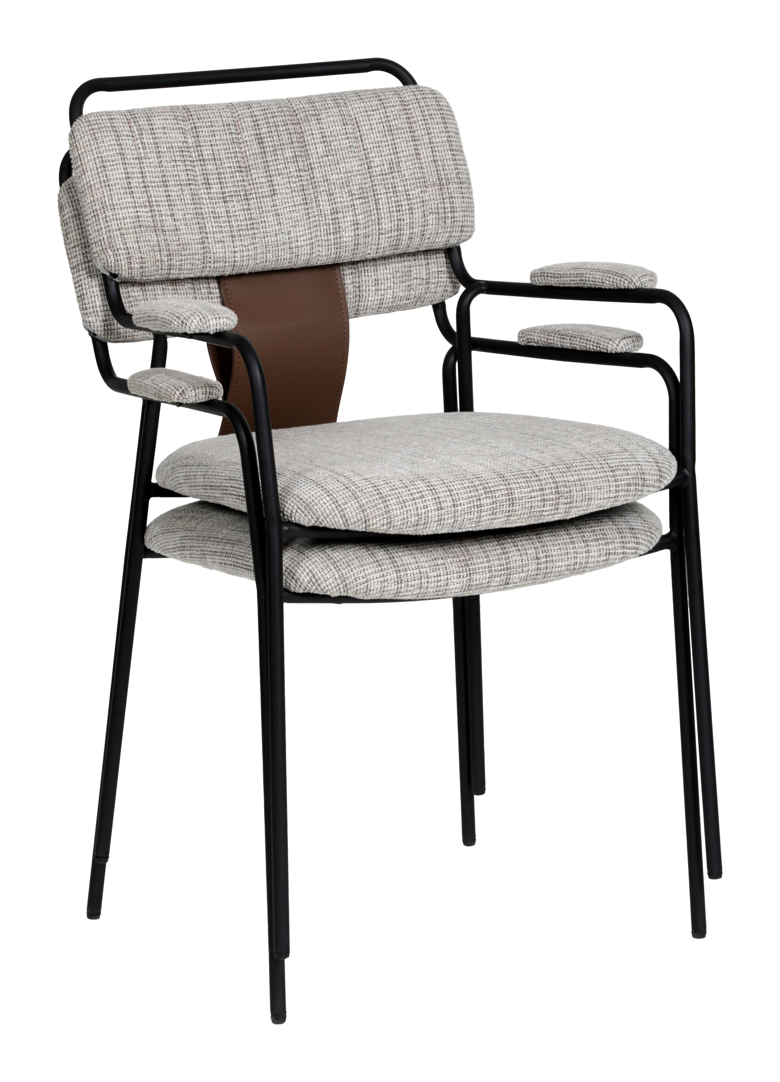 Couva Dining Chair (Set of 2) Gray Tweed product image