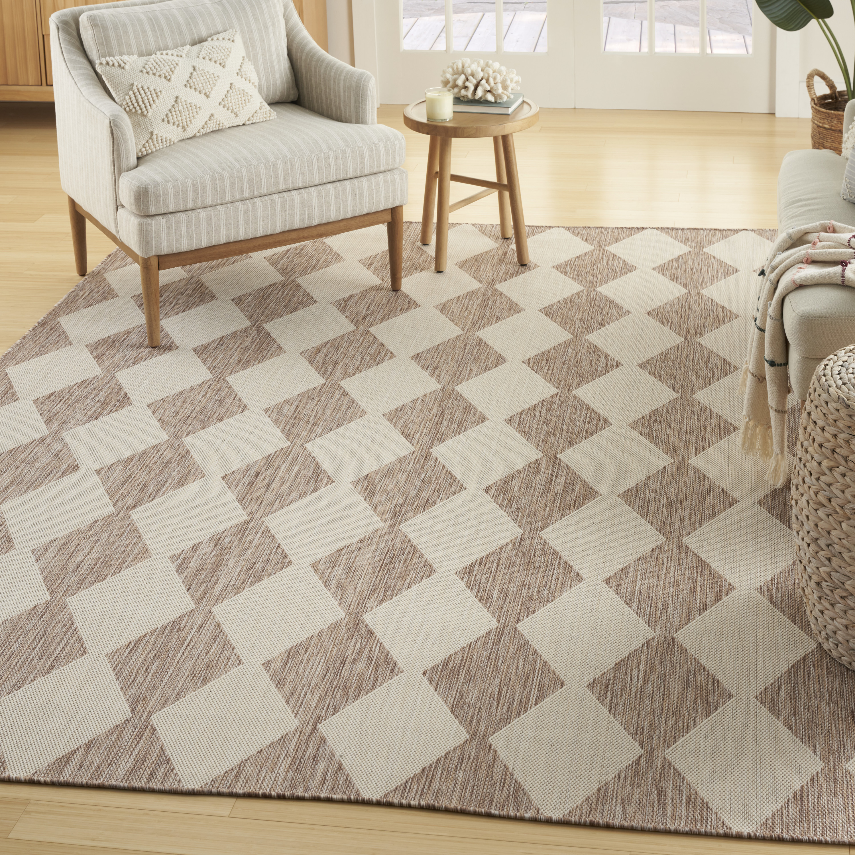 Nourison Positano 5' x 7' Beige Modern Rug