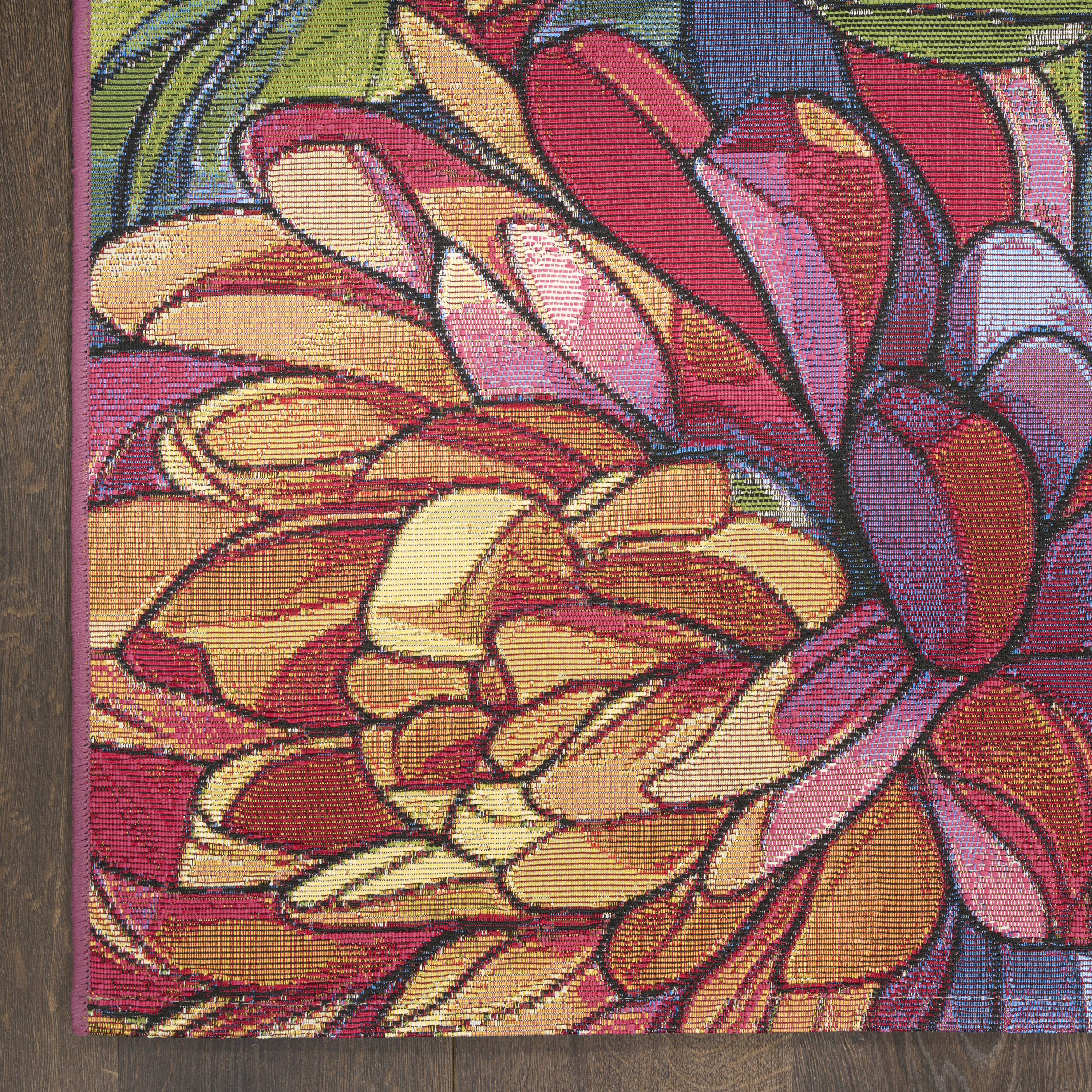 Nourison Color Splash 5'3" x 7'3" Multicolor Outdoor Rug