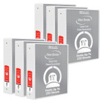 BAZIC Products&reg; 3-Ring View Binder with 2 Pockets, 1.5", White, Pack of 6 BAZ3148-6