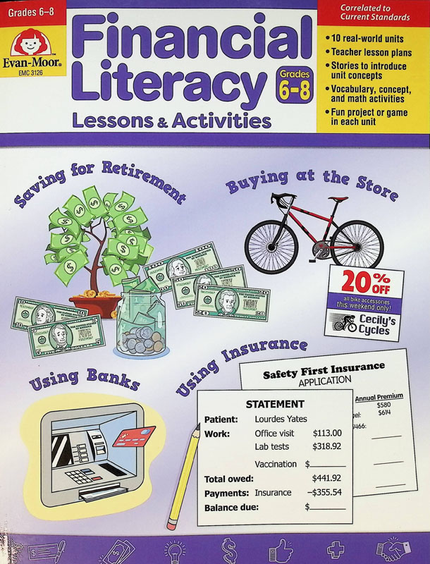 Financial Literacy Lessons And Activities, Grades 6-8