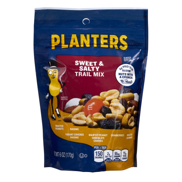 PLANTERS(r) Trail Mix Sweet & Salty 12/6oz . C1CB - Front Center Inner Pack (Hi Res)