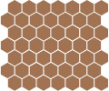 Persia Rust 2×2 Hexagon Mosaic Matte