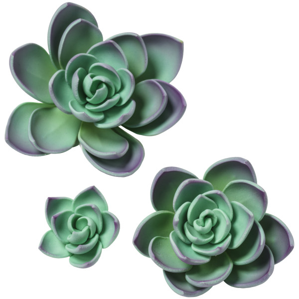 Purple Succulents Gum Paste Flowers