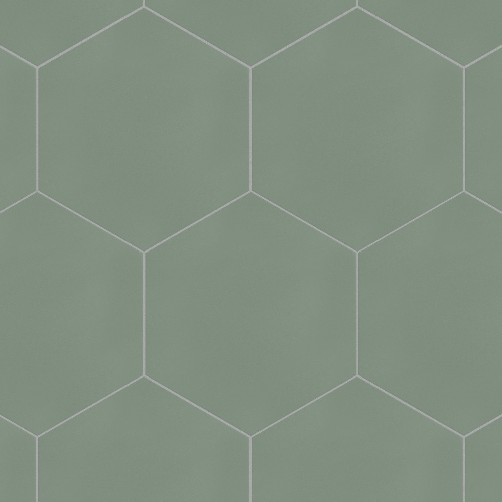 Sample – Textile Basic Hex Kale Porcelain Floor and Wall Tile