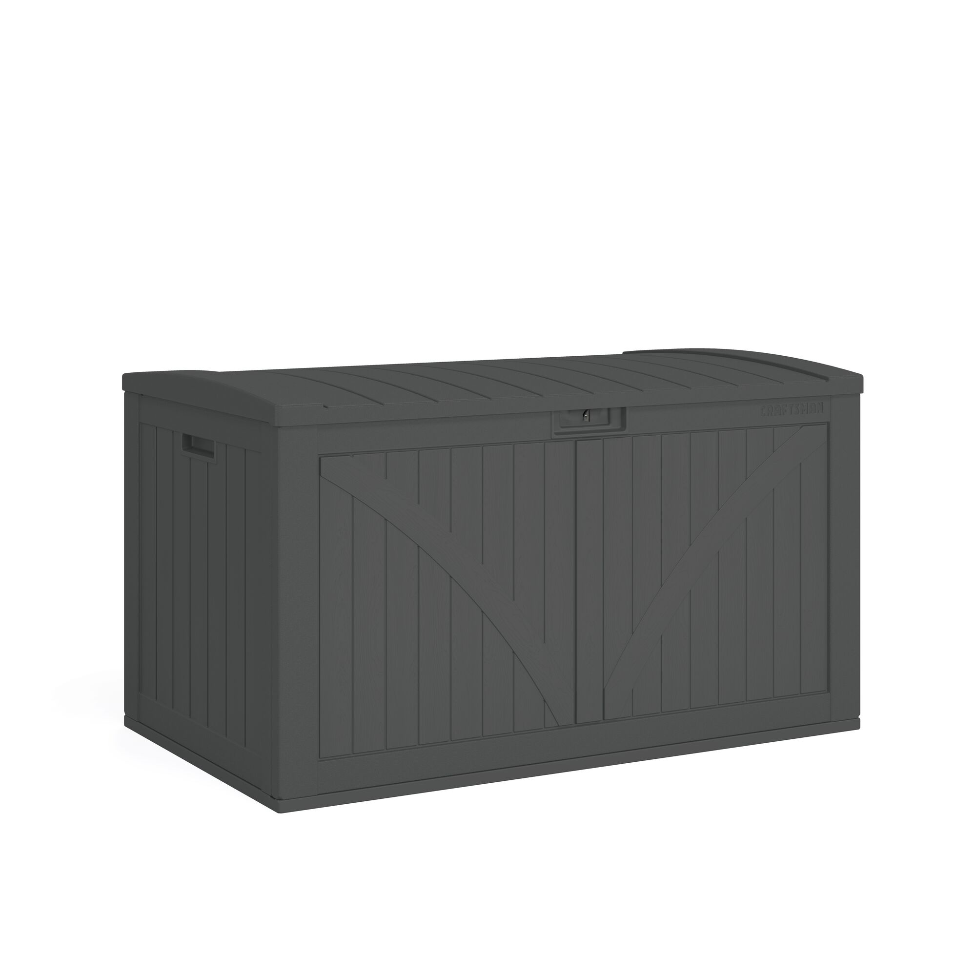View of CRAFTSMAN Extra Large Deck Box on white background