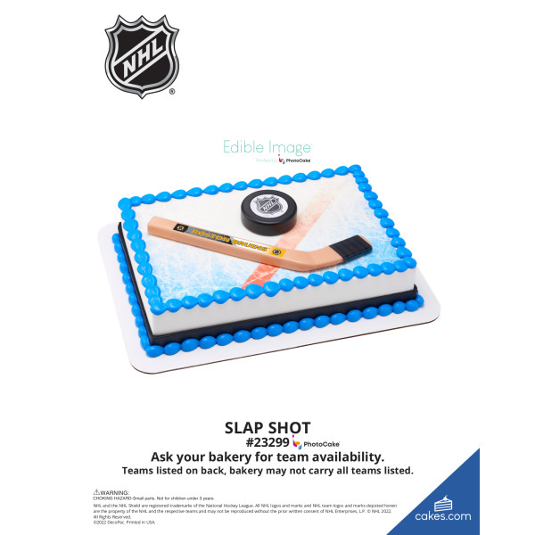 NHL® Slap Shot The Magic of Cakes® PhotoCake® Enhanced Background Page