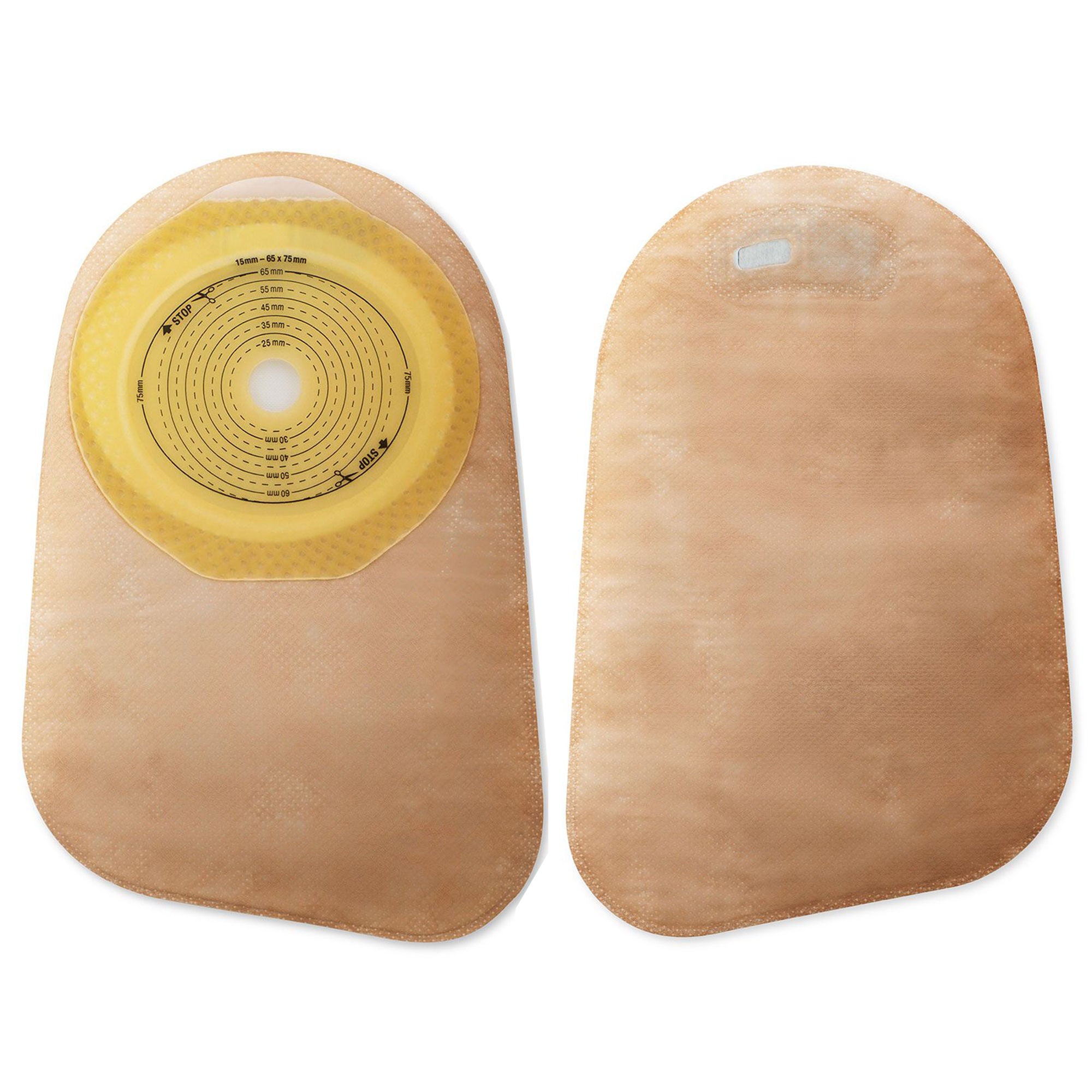 Premier™ One-Piece Closed End Beige Colostomy Pouch, Pre-cut to Fit 30 mm Stoma