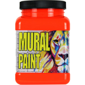 Mural Paint, Pint, Toxic Orange (Neon)