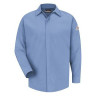 EXCEL FR® ComforTouch® 7 oz. Concealed Gripper Pocketless Shirt Size 3XL Tall Light-Blue