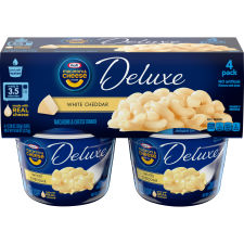 Kraft Deluxe White Cheddar Macaroni & Cheese Dinner, 4 ct Pack, 2.39 oz Cups