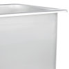 Half-size 8-inch-deep Super Pan® heavy-duty stainless steel steam table pan with flat corners