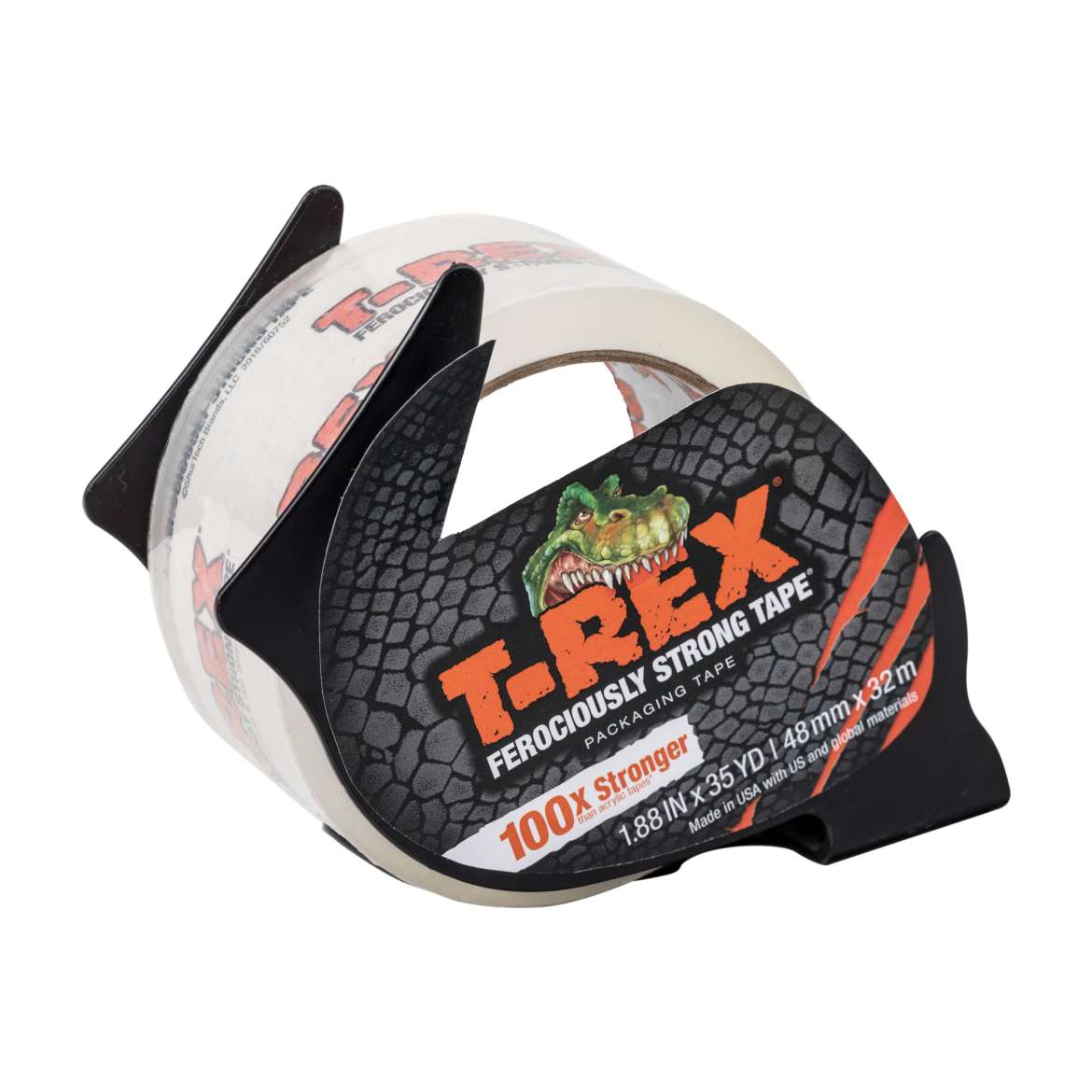 T-Rex® Packing Tape With Dispenser - Clear, 1.88 in. x 35 yd.