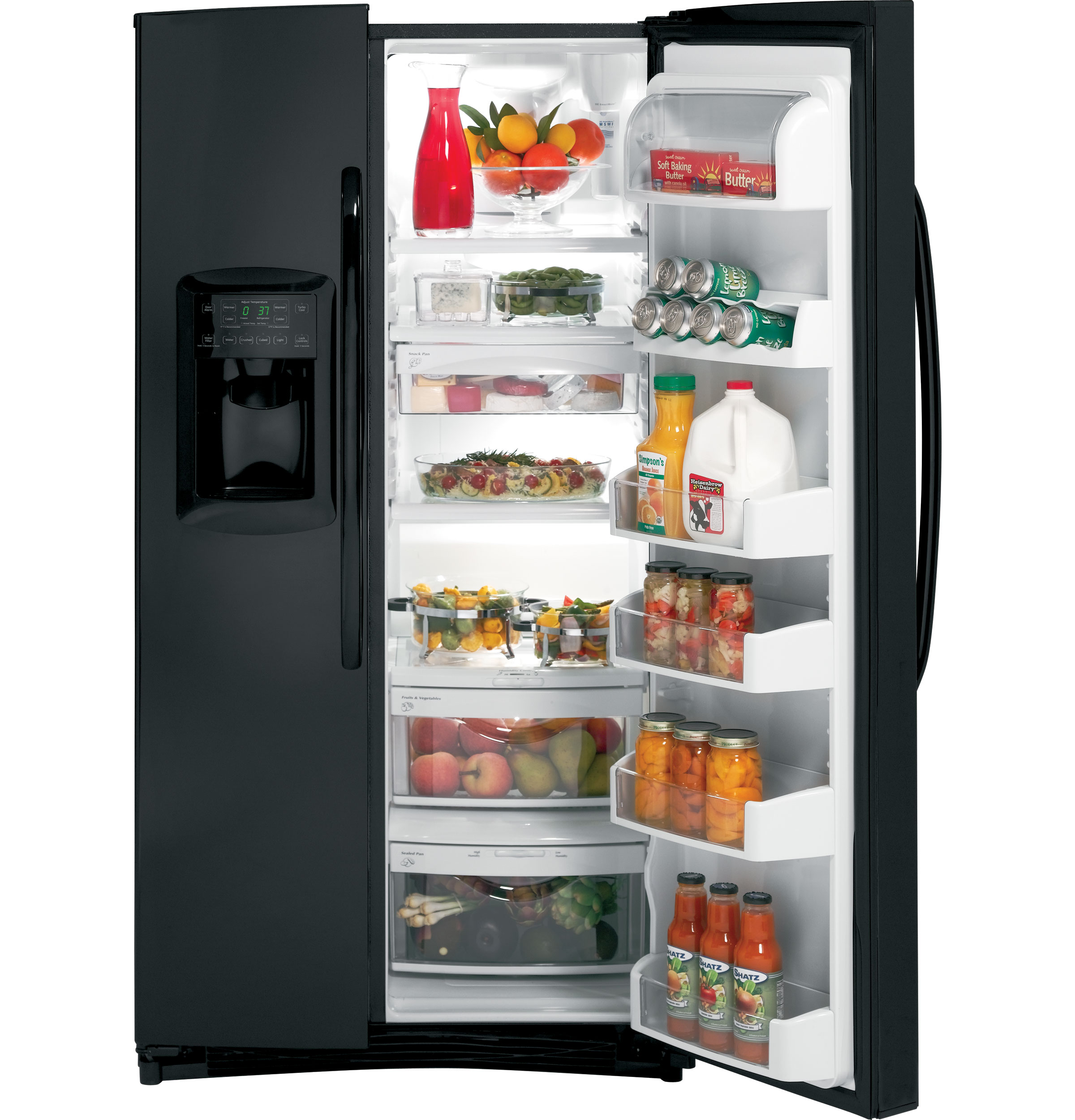 GE® ENERGY STAR® 25.4 Cu. Ft. Capacity Side-By-Side Refrigerator with Dispenser