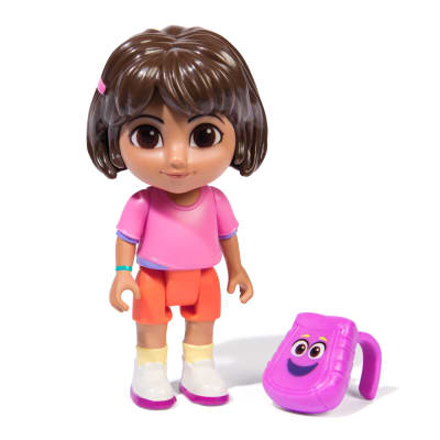 Dora, Figurine Dora de 7,6 cm avec tête et bras mobiles et Sac à dos, jouets pour filles et garçons, à partir de 3 ans