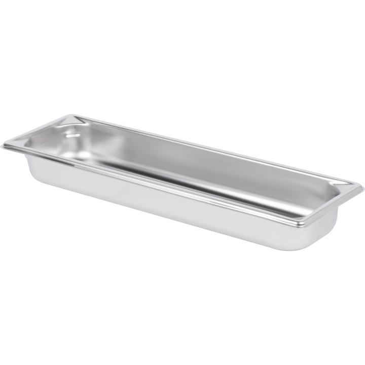 Half-long-size 2 ½-inch-deep Super Pan 3® stainless steel steam table pan