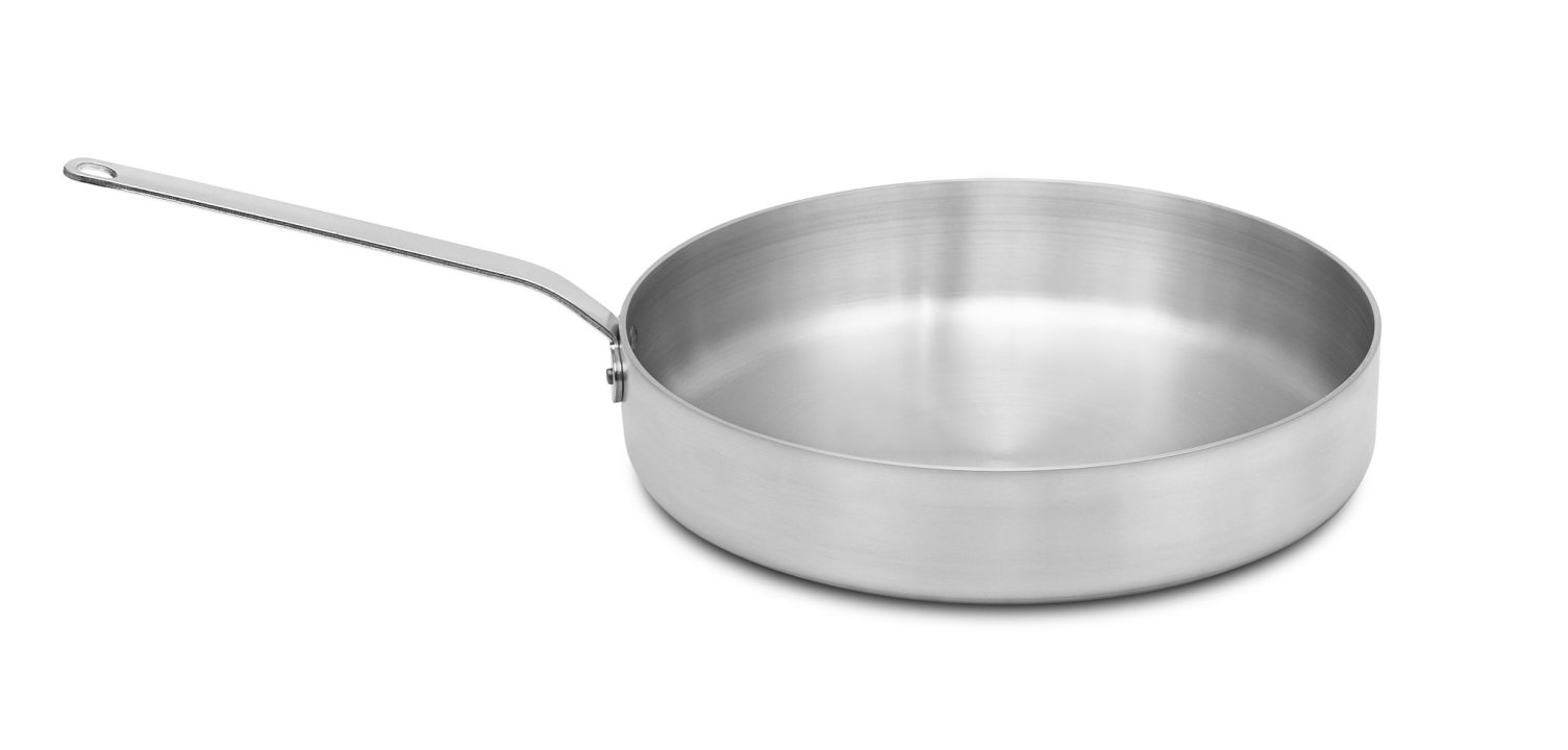 7 ½-quart Wear-Ever® aluminum sauté pan with natural finish and plated handle
