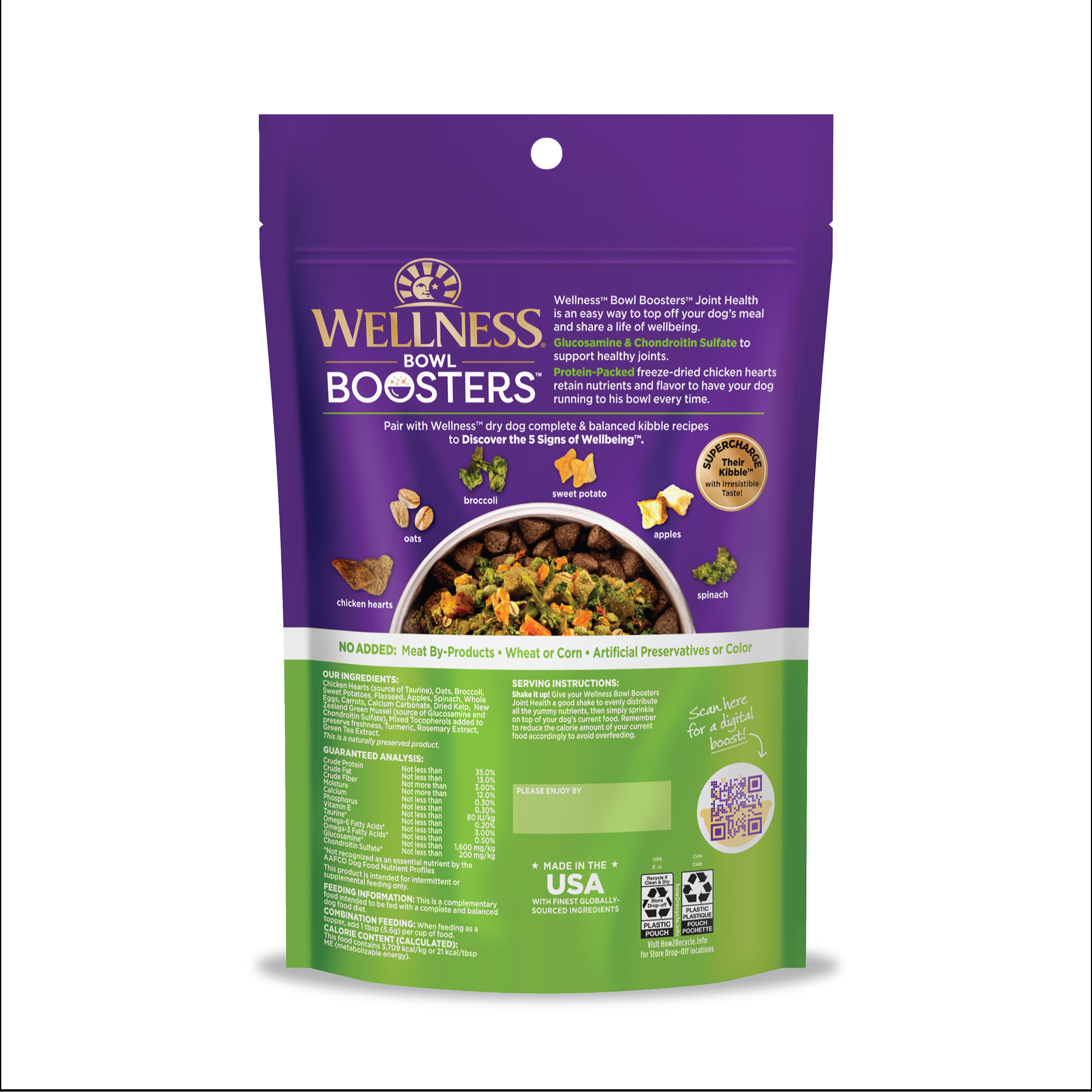 Wellness Bowl Boosters Functional Topper Joint Health Wellness Pet Food