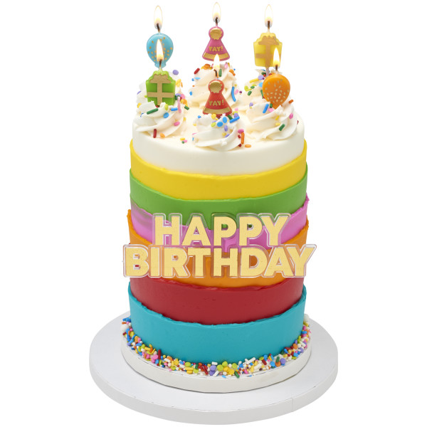 Gold Happy Birthday Layon