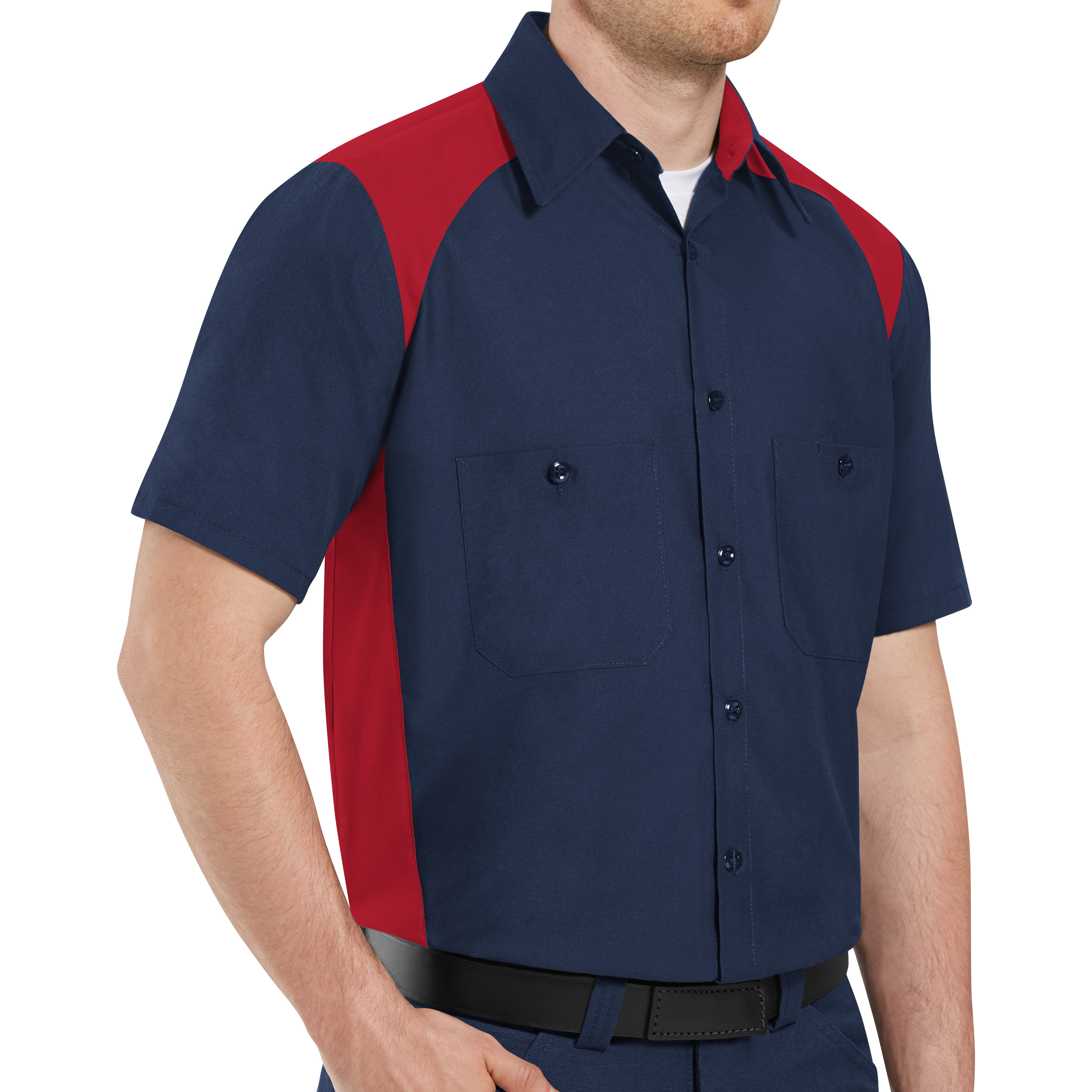 Red Kap Men's Short Sleeve Motorsports Shirt - Picture 14 of 16