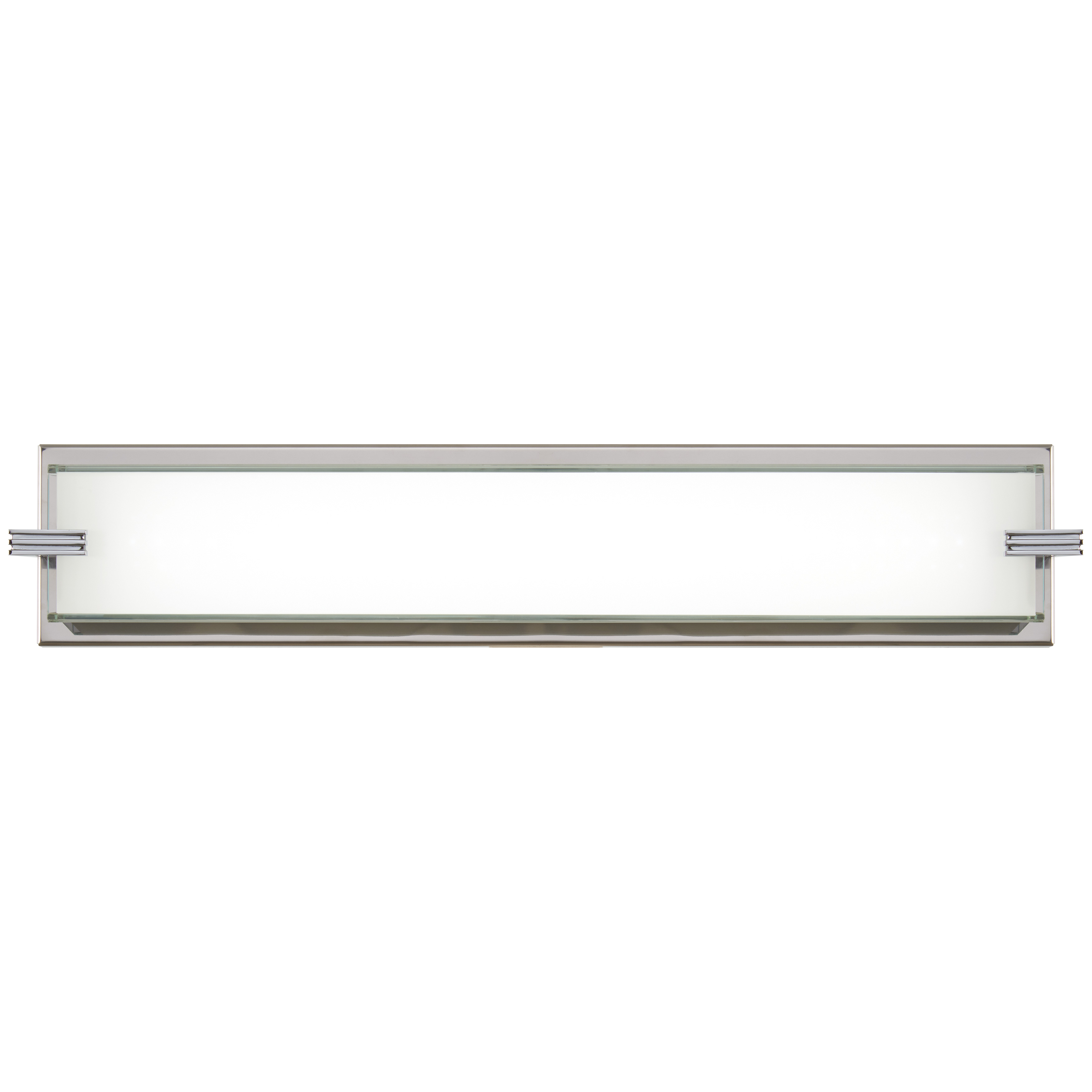 The Cubism LED Bath Light delivers professional-grade illumination with 3,213 lumens and a 92 CRI, perfect for vanity applications. Its sleek chrome finish and geometric glass design bring contemporary elegance to any bathroom. - alternate view